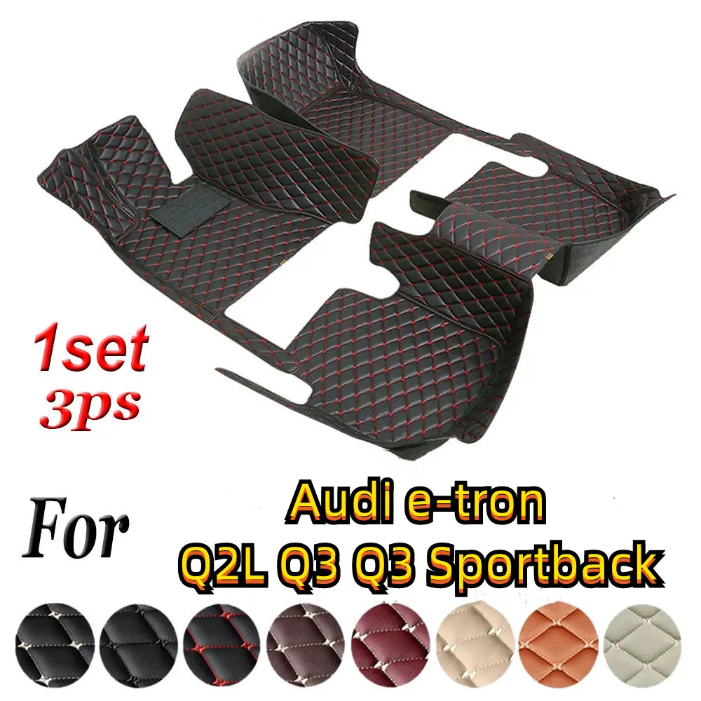 

Custom Car Floor Mat For Audi e-tron Q2L Q3 Q3 Sportback Floor Mat Accessories Luxury Carpet Liner Waterproof Anti-Slip