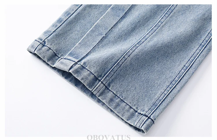 Neues Design Mädchen Straight Jeans Stylische Kinder Mode Street Denim Hosen Teenager Kinder Lose Slim Fit Loose Leaf Jeans Hosen – Detail 13