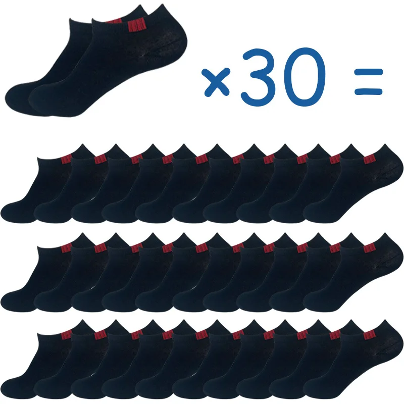 

30Pairs/Lot Summer Men Cotton Short Socks Fashion Breathable and ankle Socks Comfortable Casual Male Big Size EU 38-47 Wholesale