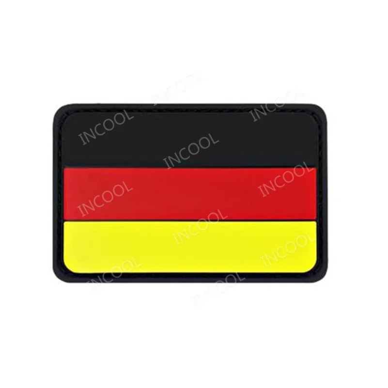 Deutschland-Flagge, bestickt, DEU, reflektierender Infrarot-IR-Patch, Deutschland, deutsches Armband, PVC-Gummi-Abzeichen, Applikationen für Mütze, Rucksack