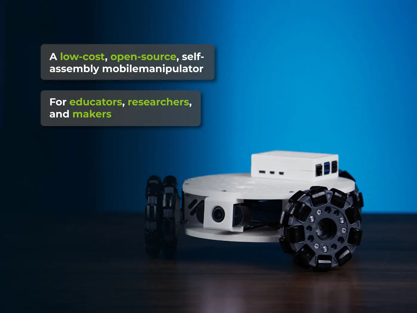 قاعدة متنقلة LeKiwi Kit مع أجزاء وبطارية مطبوعة ثلاثية الأبعاد، 12 فولت، محرك متعدد الاتجاهات، متوافق مع Raspberry Pi 5 لتشغيل LeRobot