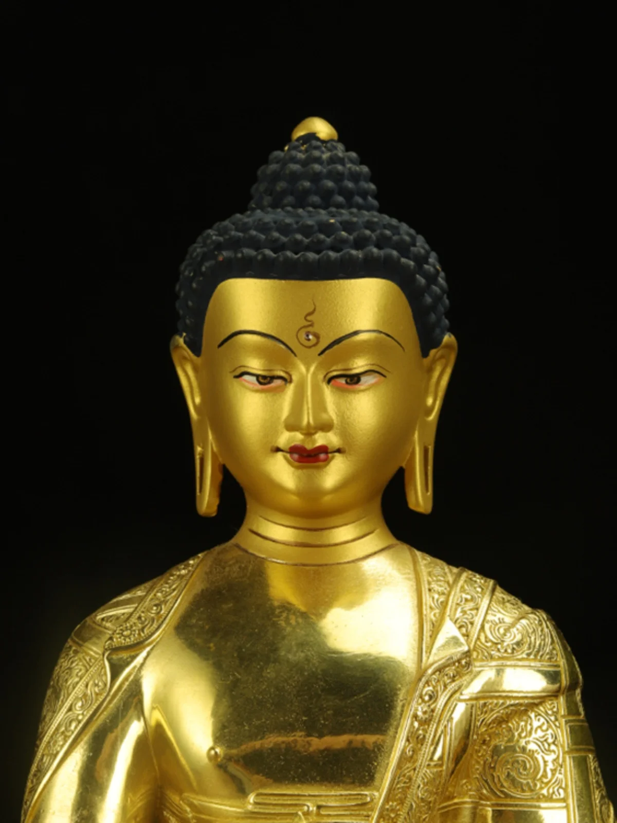 Immovable Buddha Statue, Pure Copper, Tibetan Esoteric Buddhism, Gilded 5-inch, 7-inch, 10 inch, 15 inch Buddha Statue, Bronze B