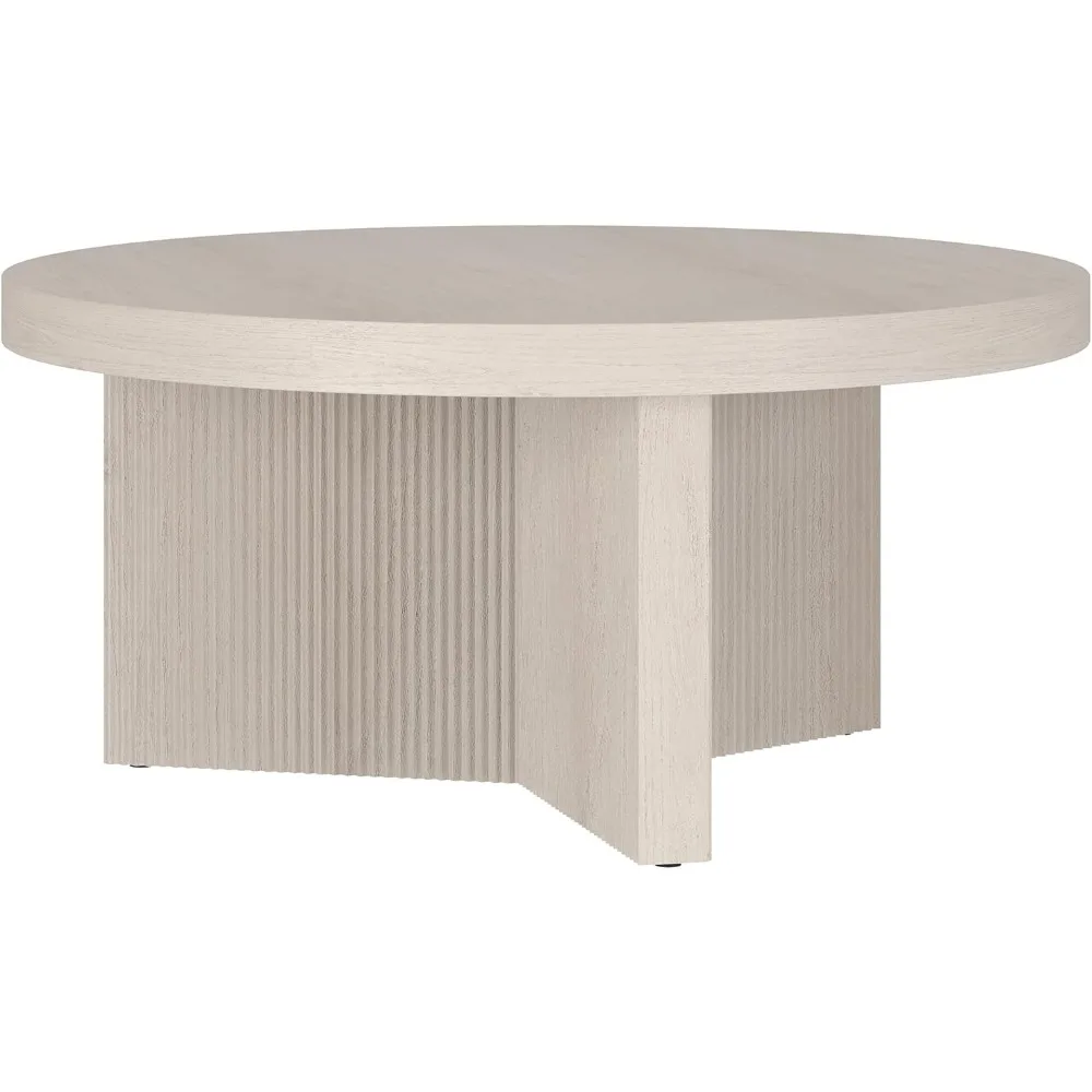

Henn&Hart Holm Coffee Table, 32" Wide, White