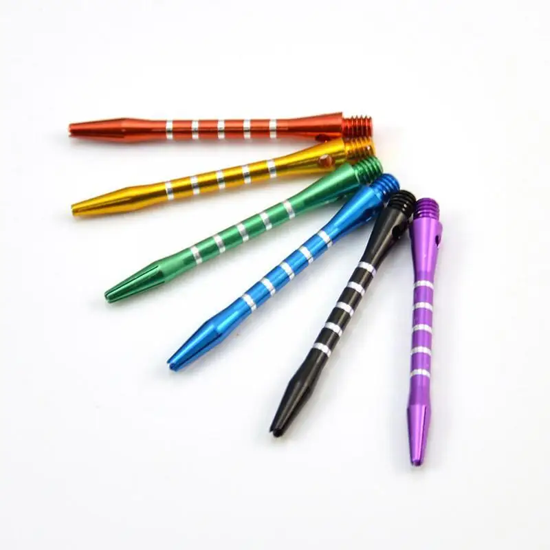 6pcs/set Aluminum Alloy Darts Shafts Aluminum Shafts Thread 6 Colors Rod Metal Replacement Accessories H4g5