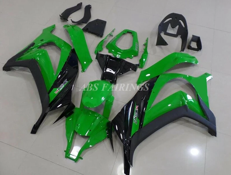 

Комплект обтекателей из АБС-пластика, 4 подарка, подходит для Kawasaki Ninja ZX-10R 2011 2012 2013 2014 2015 11 12 13 14 15, комплект кузова черного и зеленого цвета