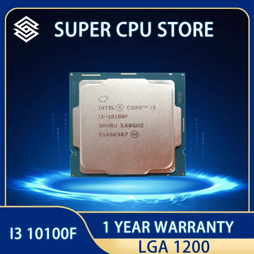 

Intel Core i3-10100F i3 10100F 3.6 GHz 4-core 8-thread CPU processor L2 = 1M L3 = 6m 65W LGA 1200