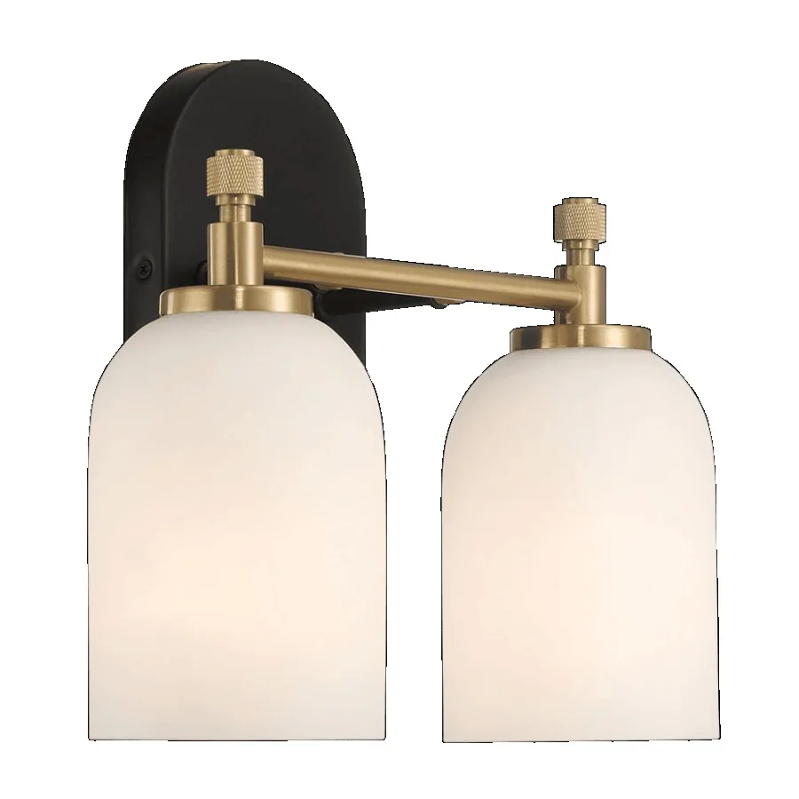 دوامة اثنين من أضواء الغرور على النمط التقليدي لمرآة الحمام فوق الجانب الشمعدان 12.25 واط × 10.125 ارتفاع × 5.5E مع الأبيض متجمد G #4