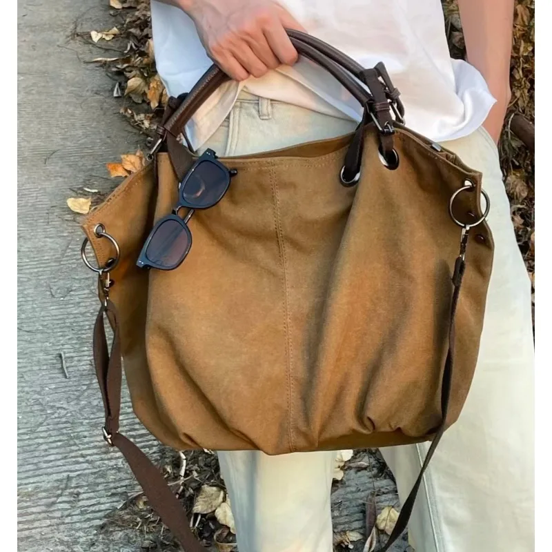 

Japanese-style retro autumn-winter new canvas bags - single shoulder bags, crossbody bags, tote bags