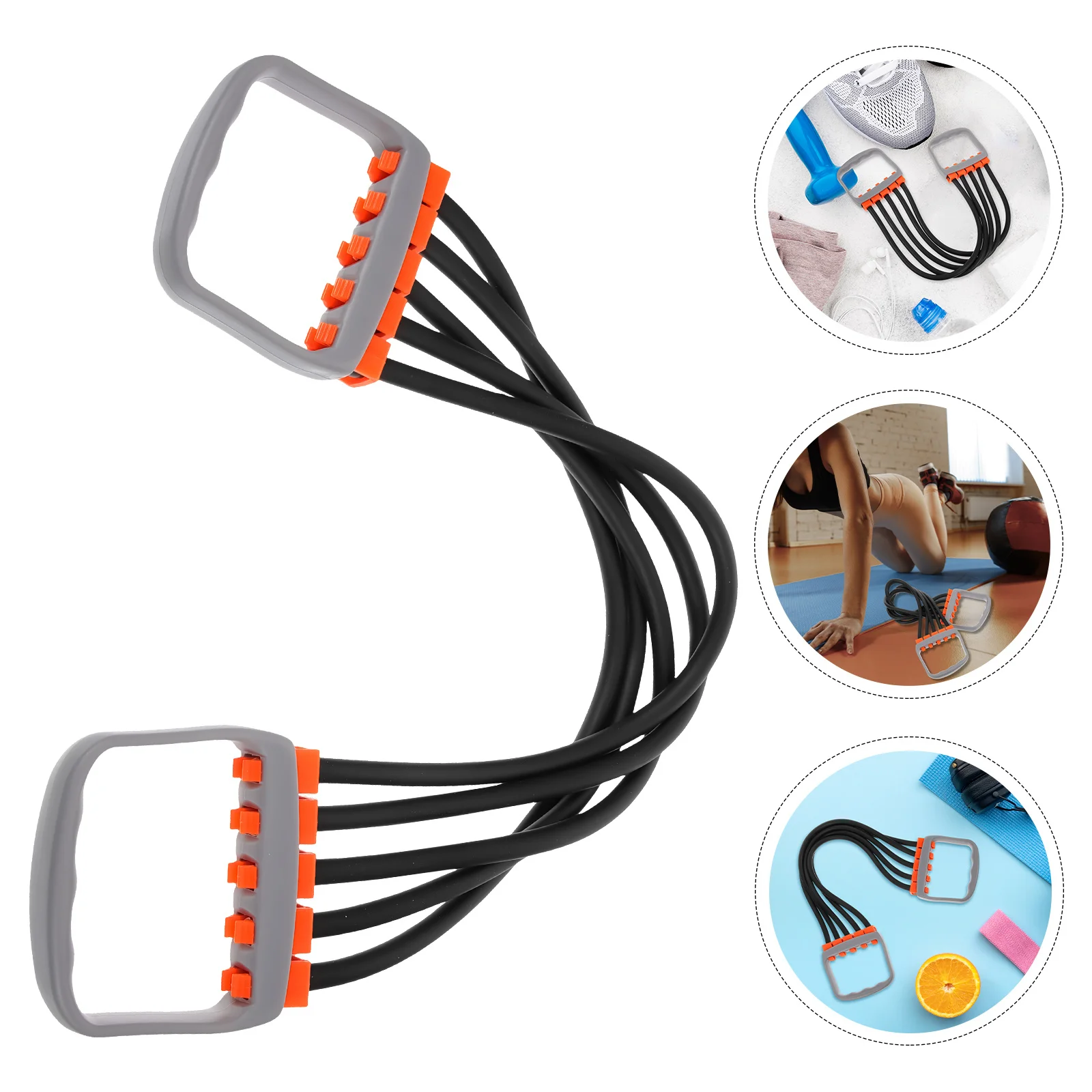 

Chest Expander Rope Tpr Non-Slip Handle Portable Stretch Band For Home Travel Workout Resistance Band Fitness Accessory