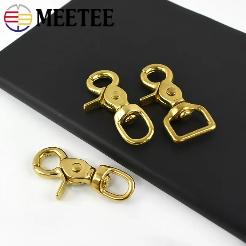 2/5Pcs 14-38mm Solid Brass Metal Buckles Dog Collar Swivel Trigger Clips Clasp Bag Strap Snap Hook Luggage Carabiner Accessories