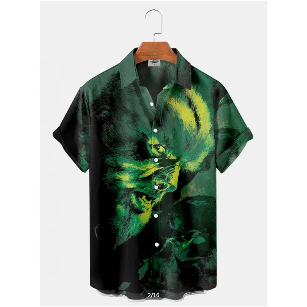 2024 Retro Casual Collar Man\'s Hawaiian Shirt Cotton With Costume Short Sleeve Top Designer Camisa Floral Masculina