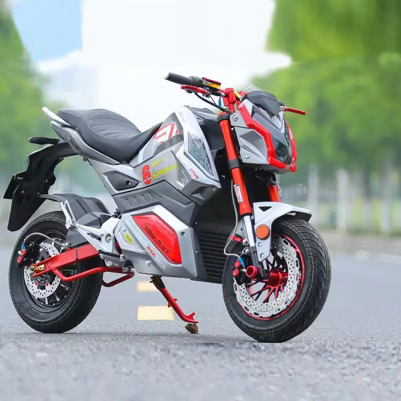 2025 Più Nuovo Personalizzabile 2000W Motore 40A Batteria Al Litio Veloce Da Corsa Per Adulti Moto Elettrica Z6 Modello Velocità Max 80 km/h