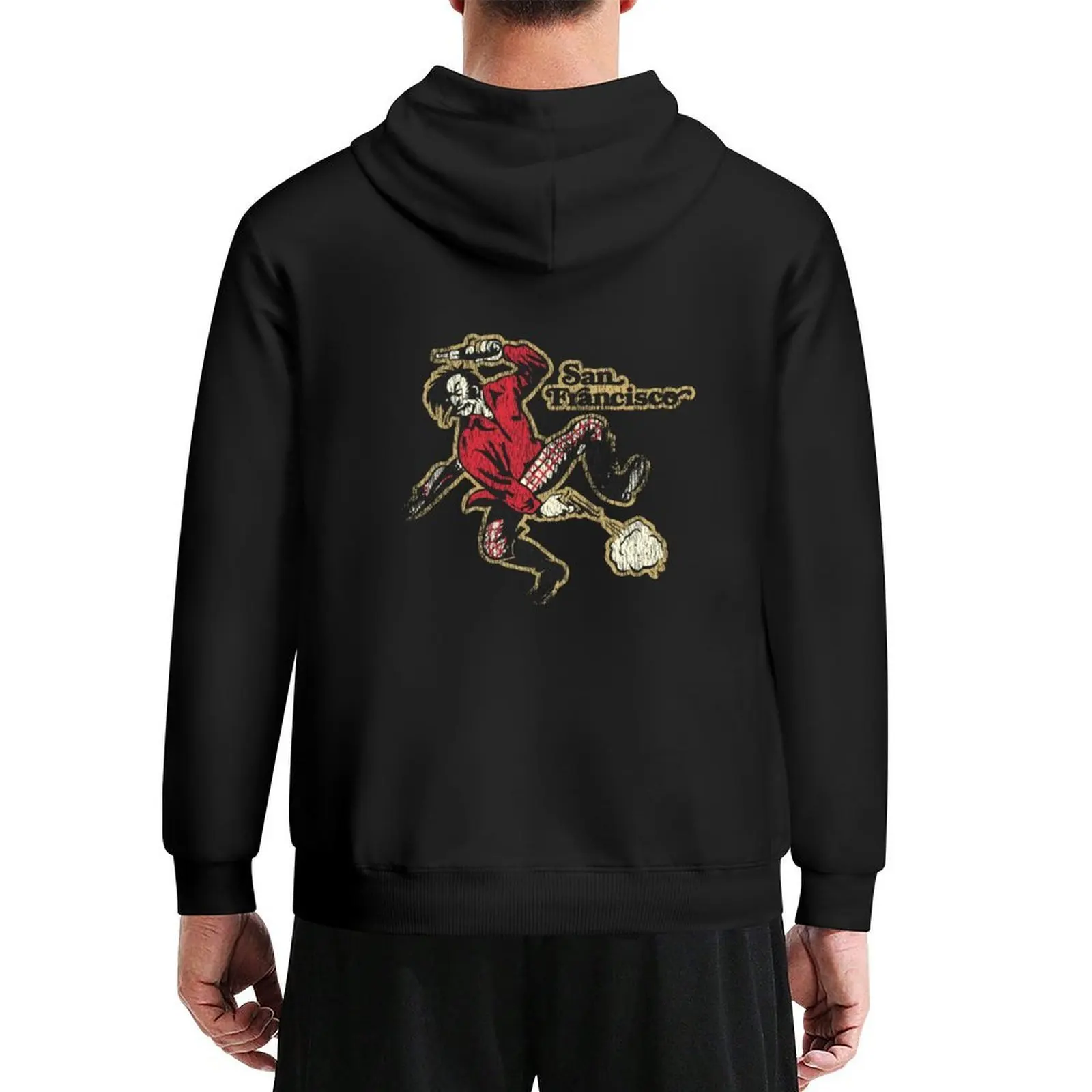 

49ers Retro Defunct Mascot Hoodie men clothing autumn new products japanese style anime clothing new hooded tee