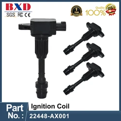 1/4PCS Ignition Coil 22448-AX001 3pins For Nissan Note E11 March Micra K12 03-10 1.0 1.2 1.4 22448 AX001 22448AX001