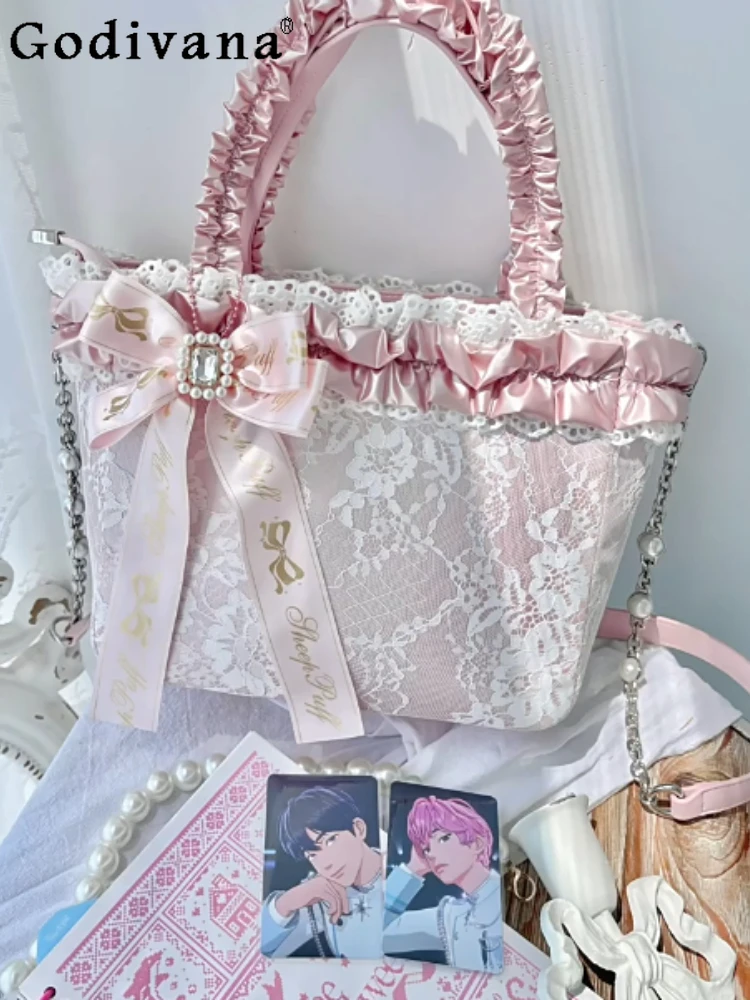 

Two-dimensional Japanese Girl Lace Itabag Mass Production Department Cute Doll Feeling Large Capacity Sweet Shoulder Bag