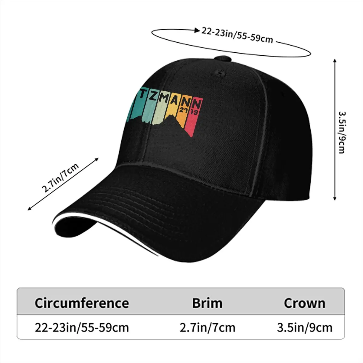 Summer Cap Sun Visor Watzmann 2713 Berchtesgaden Bavaria Hip Hop Caps Mountain Climber Cowboy Hat Peaked Hats