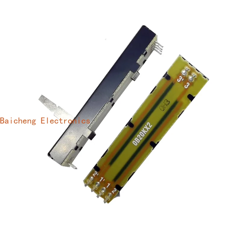 5PCS Track type straight sliding 72mm potentiometer B10KX2 Ryan dual B20K RA45D2F-211