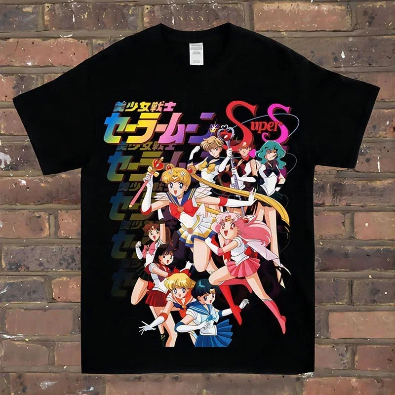 Sailor Moon Cosplay Anime Manga T Shirt Summer Cotton Men Women Tee Streetwear Casual Trend Oversize Loose Short Sleeve Hip Hop