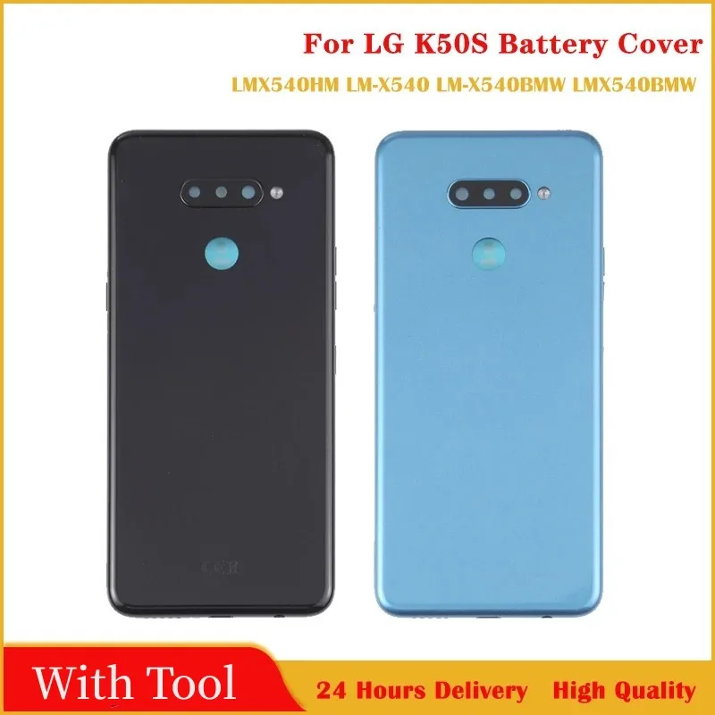 6.5" Back Cover For LG K50S Back Battery Cover Rear Door Case Housing With Camera Lens Glass For LG K50S LM-X540 LMX540HM