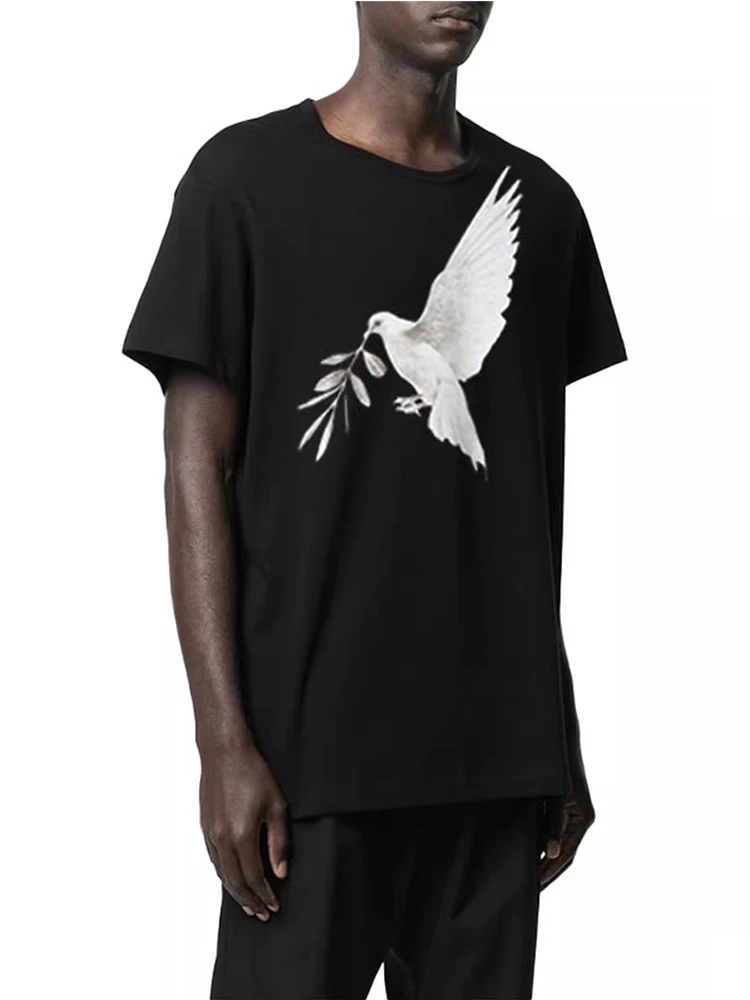 

Dove Of peace Dark Style Unisex Short Sleeve T-shirt Tops Loose O-neck Oversize Tees for ,an ,YAMAMOTO-Style T-shirts