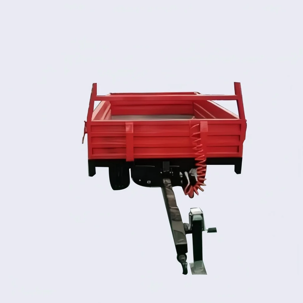 3 Ton Versatile Red Small Trailer Heavy- Farm Equipment with Thickened Steel Plate Cost-Effective Agricultural Machinery