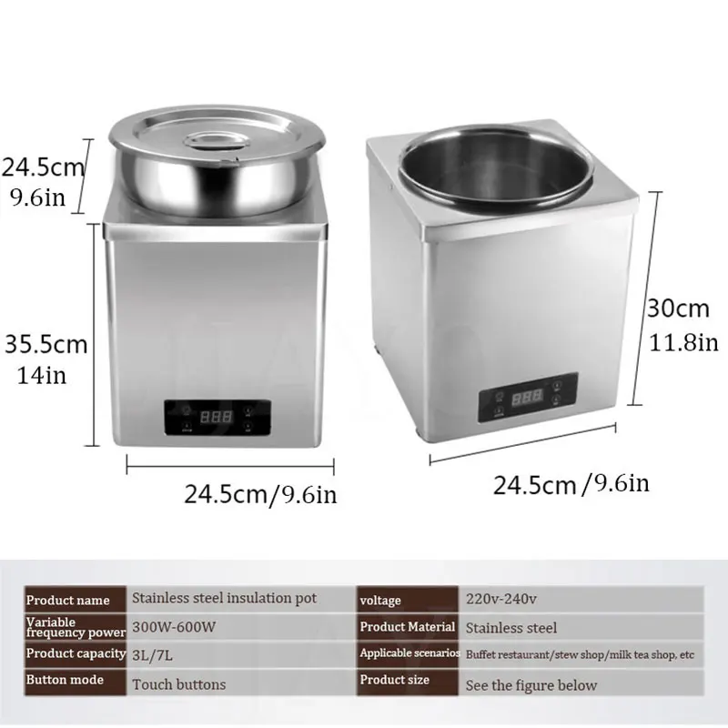 Automatic Bubble Tea Tapioca Pearl Cooker 3/7L Food Warmer Tapioca Balls Making Machine