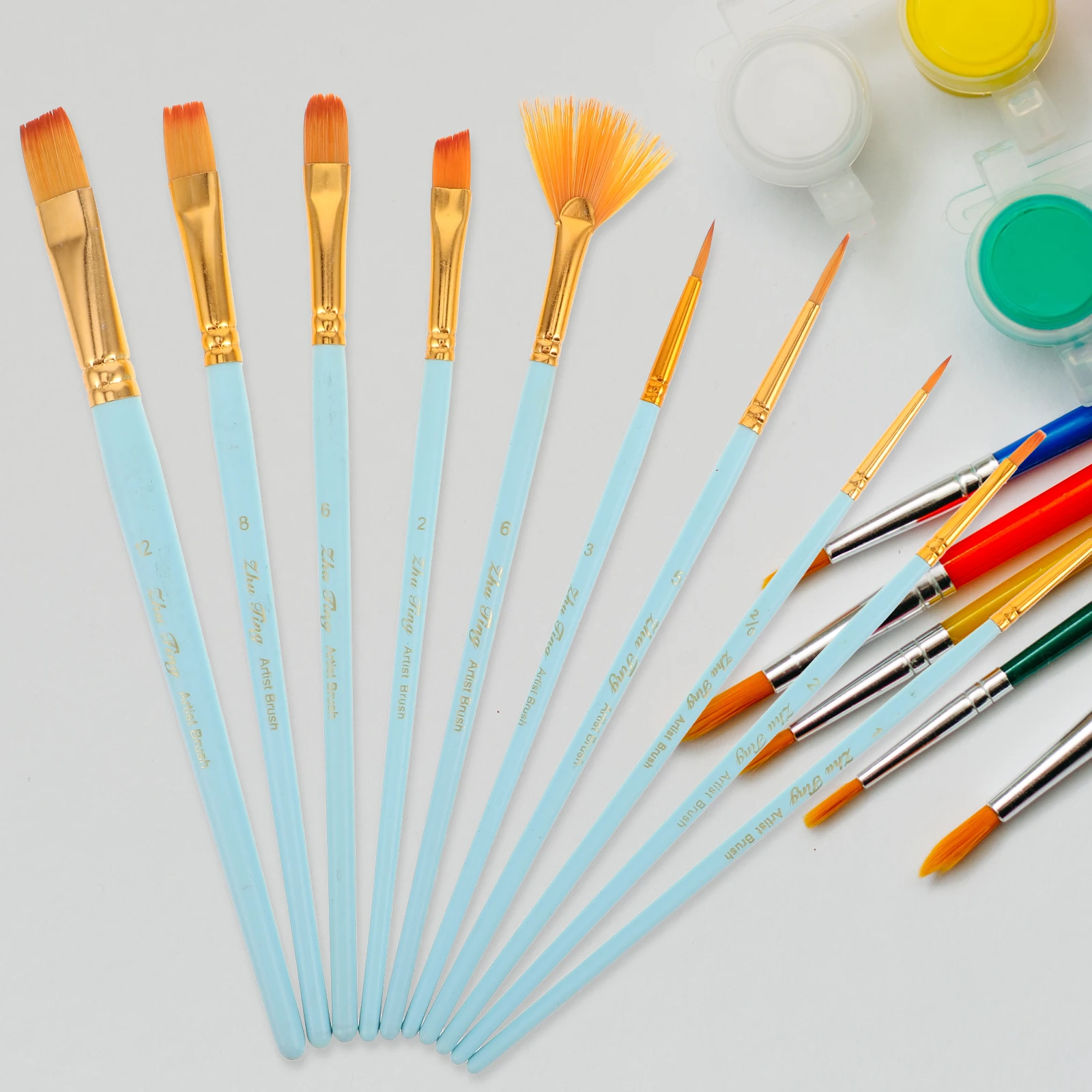

Brush Combination Set Art Work Painting Nylon Brushes Miniature Different Paintbrushes Watercolor Aluminum Professional