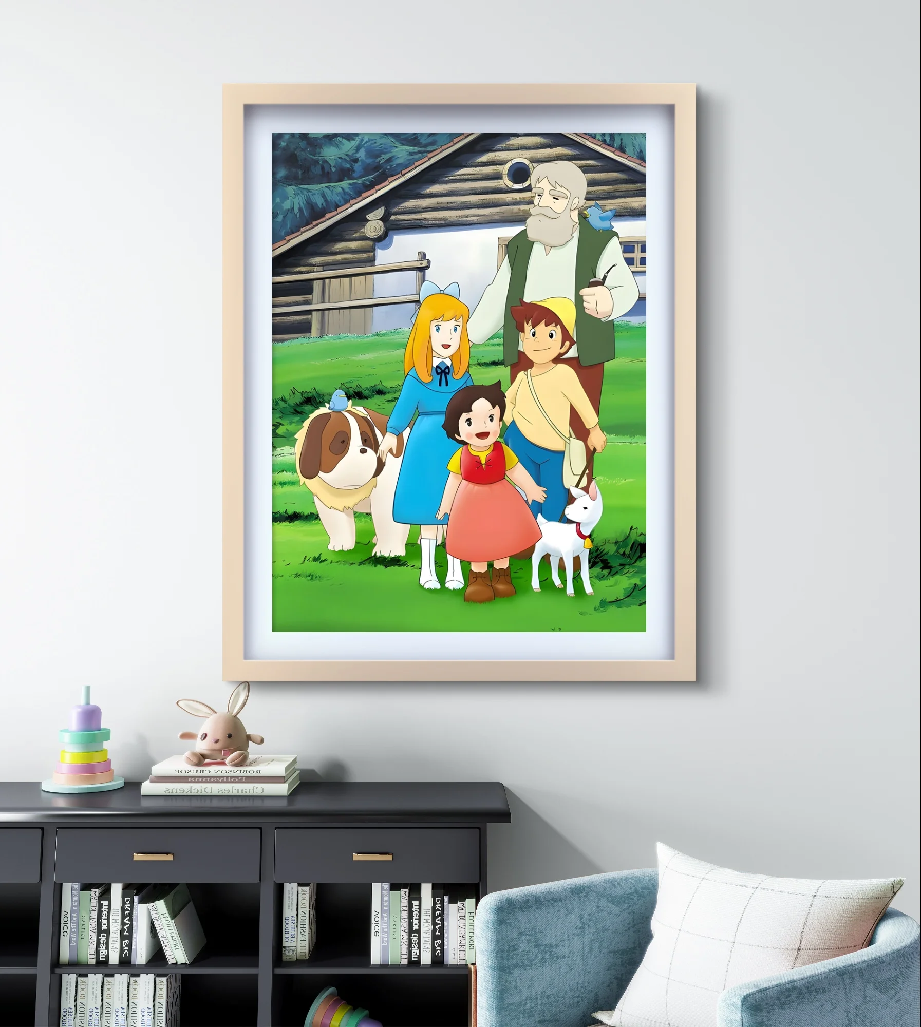 فتاة هايدي 5D الماس طقم الطلاء فتاة جبال الألب فسيفساء ملصقات DIY الماس التطريز ديكور المنزل الاطفال هدية