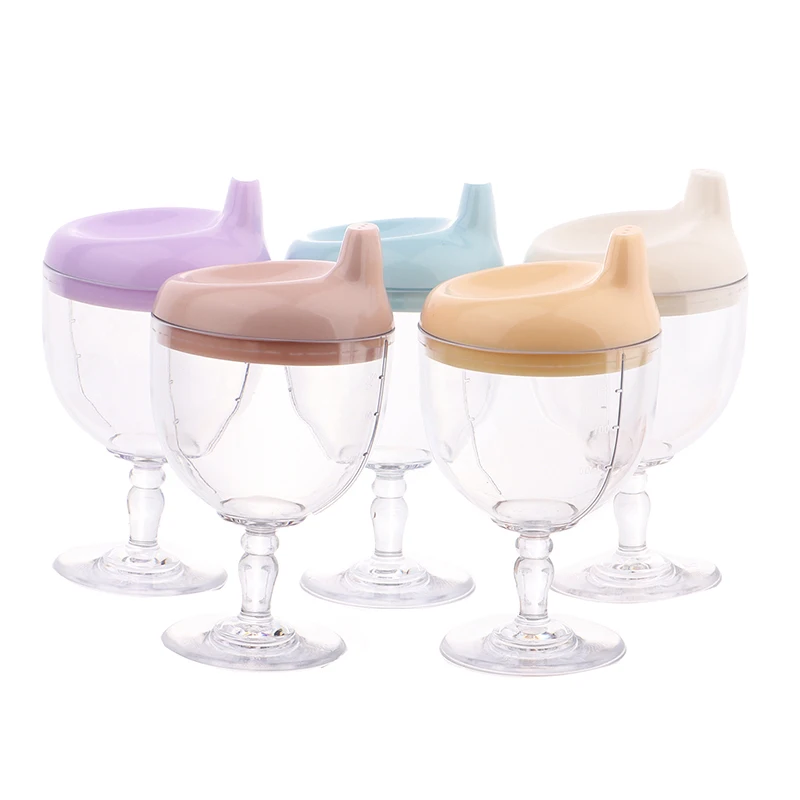 Baby Plastic Tall Glasses Children's Wine Cups Juice Cups Children's Milk Cup  Anti Drop