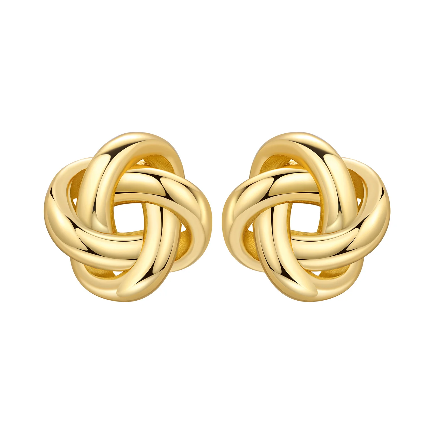 

Orstarry S925 Sterling Silver 18k Gold Classic Knot Stud Earrings For Lady S925 Jewelry Party Anniversary Trendy Gifts