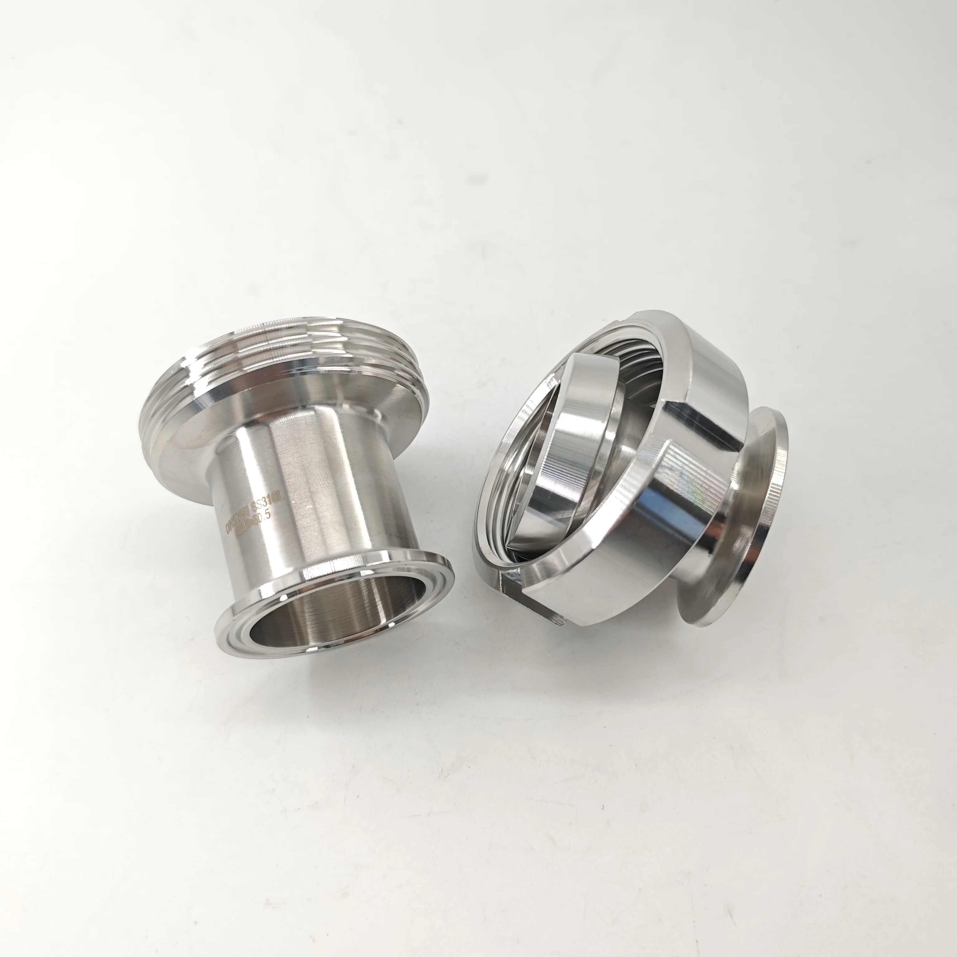 DIN11851 with Swivel Joint to Tri-Clamp Female & Male, Converting to Clamp Fitting Union DN15-DN65 & TC50.5/64mm, Expanded Liner