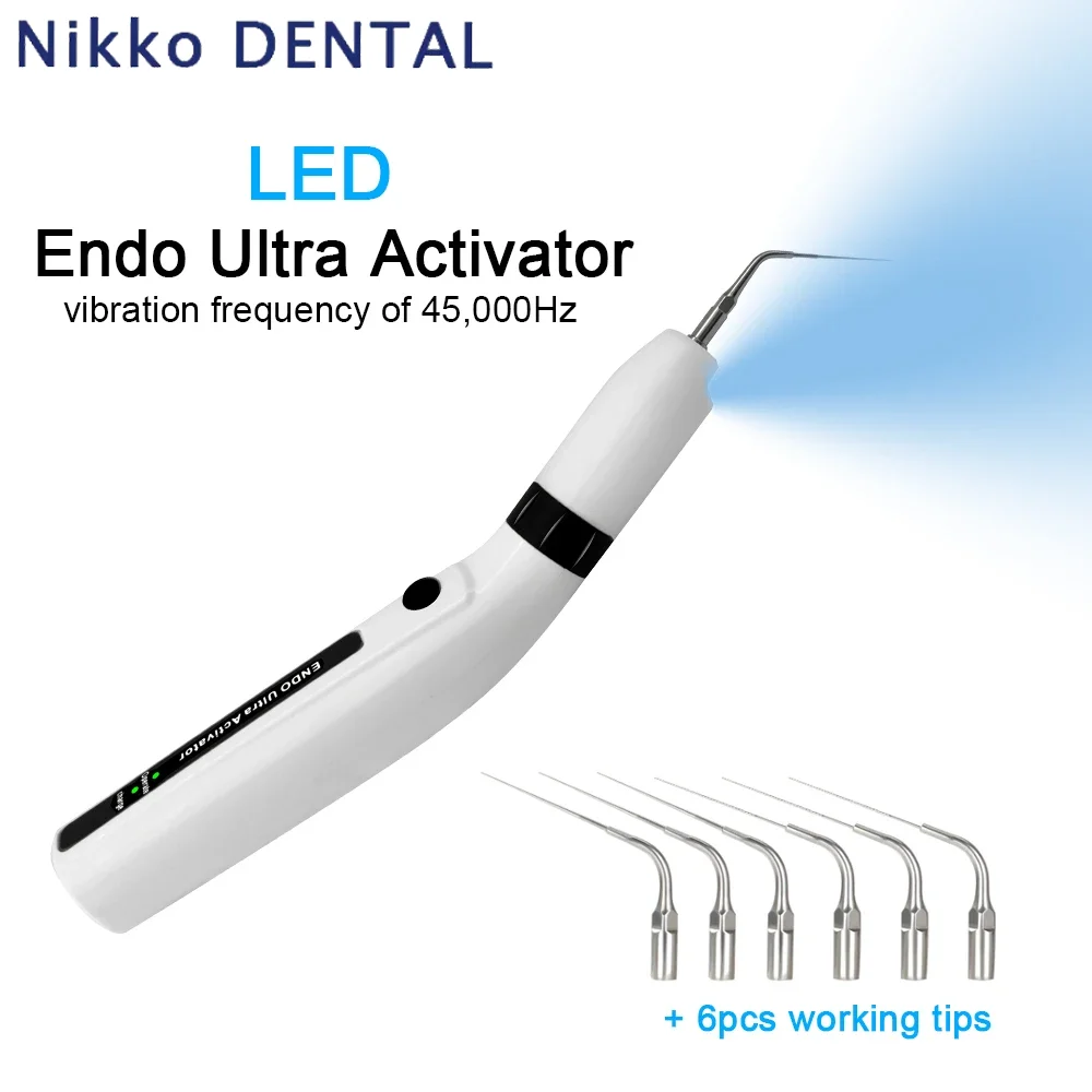 

With 6 Tips Dental LED Wireless Ultrasonic Portable Activator Ultrasonic Washing Tooth For Root Canal Treatment Dentistry Tools