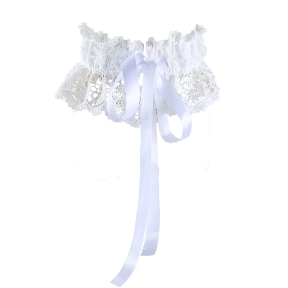 

Luxury Solid Color Lace Cummerbunds Elastic Hollow Corset Belt Tie Rope Waistband Wide Waist Corset Outfits