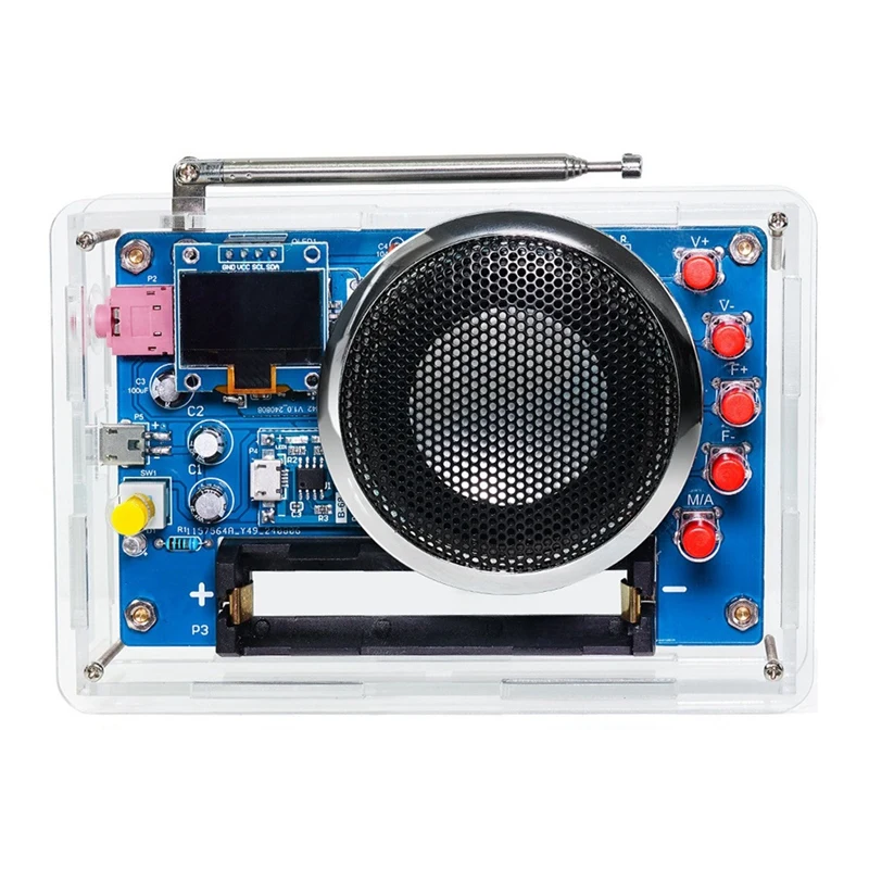 

FM-радио DIY электронный комплект с OLED-дисплеем электронная сварка практика сборки производственный комплект DIY сборочный комплект