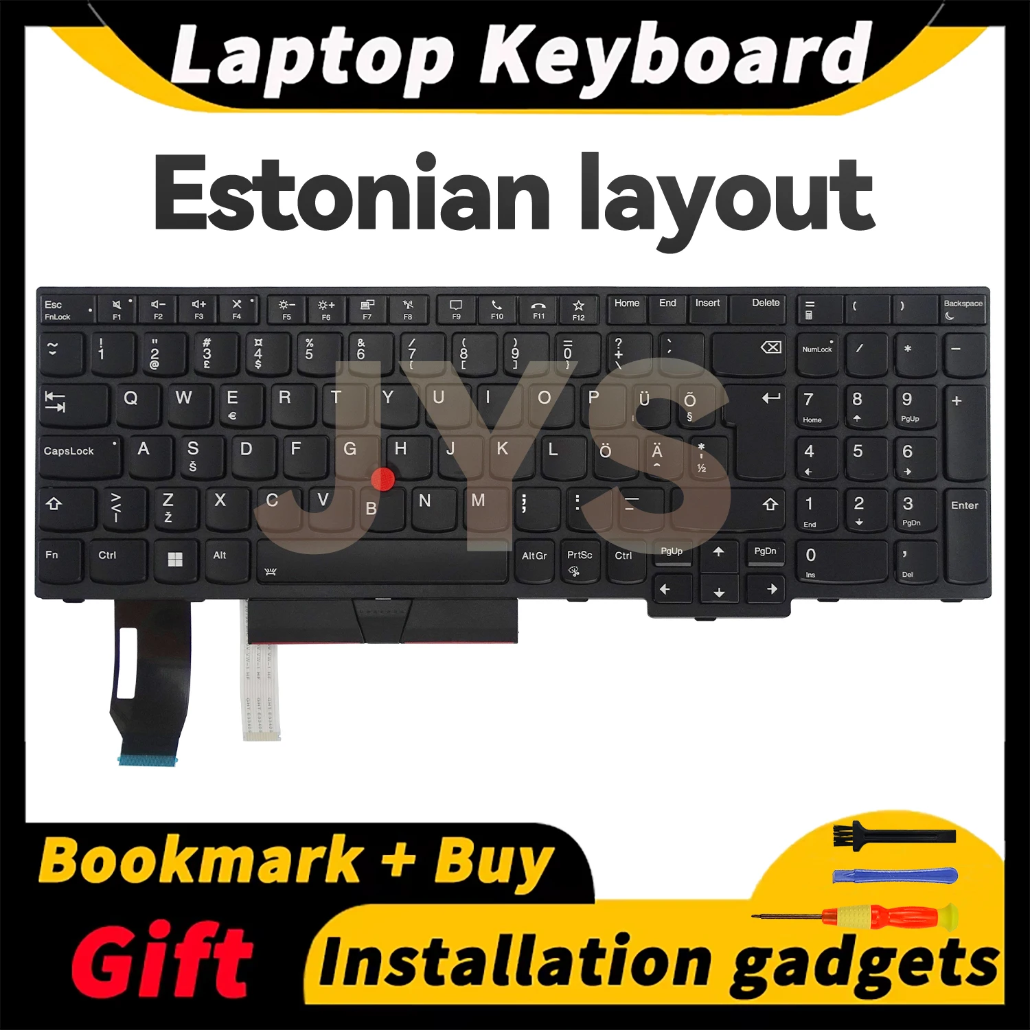 

Keyboards internal Estonian layout For Lenovo ThinkPad T15 Gen1 Gen2/P15S Gen1 Gen2 laptop keyboard with backlit 5N20V78140