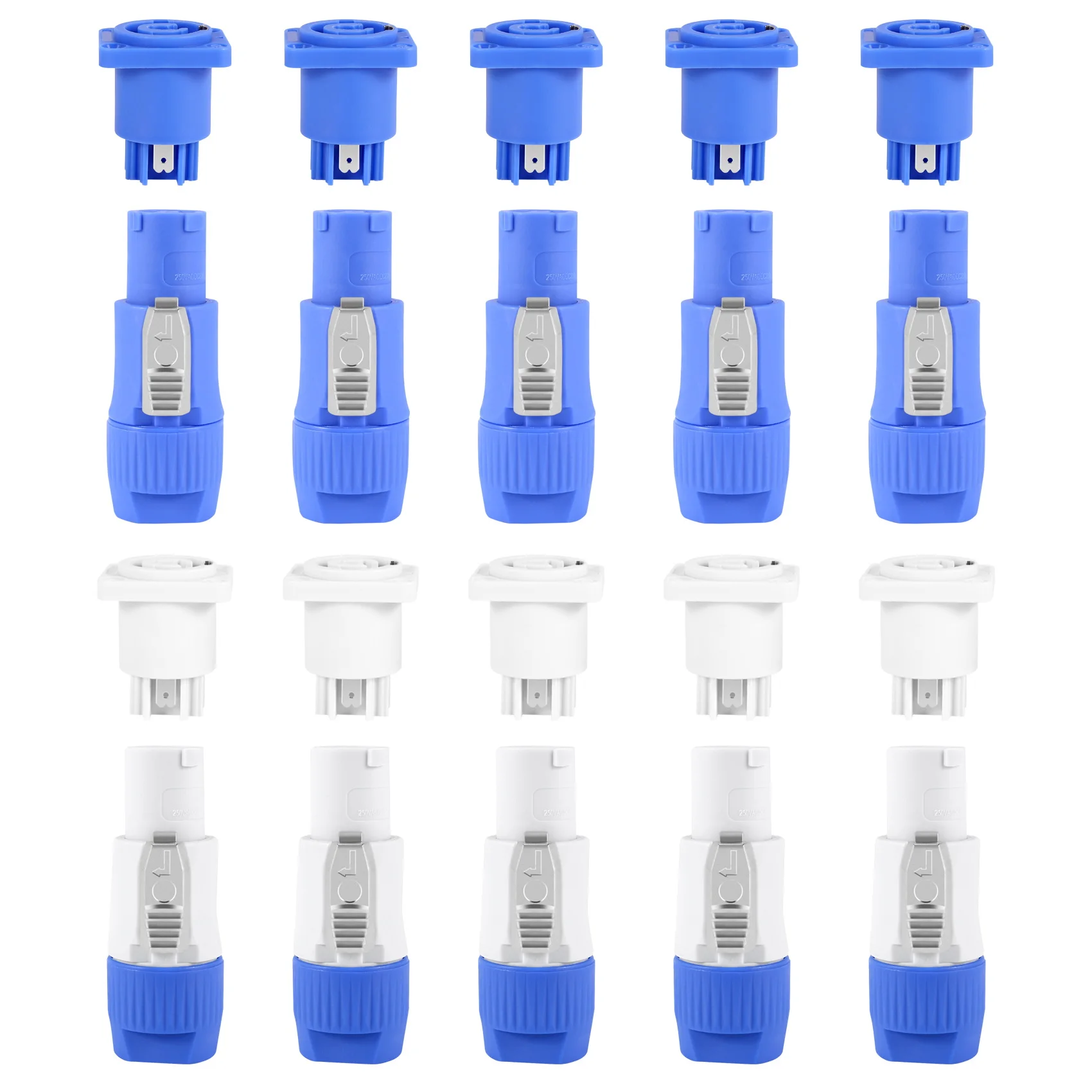 

Special 10 set PowerCON Type A NAC3FCA+NAC3MPA-1 Chassis Plug Panel adapter