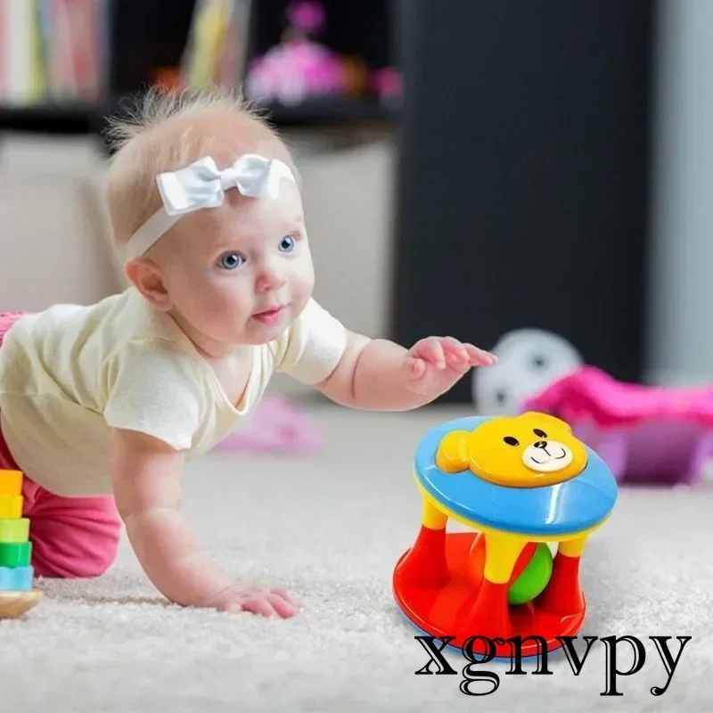 Xgnvpy-cascabeles de oso de doble cabeza para bebés, juguetes de animales para niños, sonajero móvil, desarrollo de inteligencia infantil