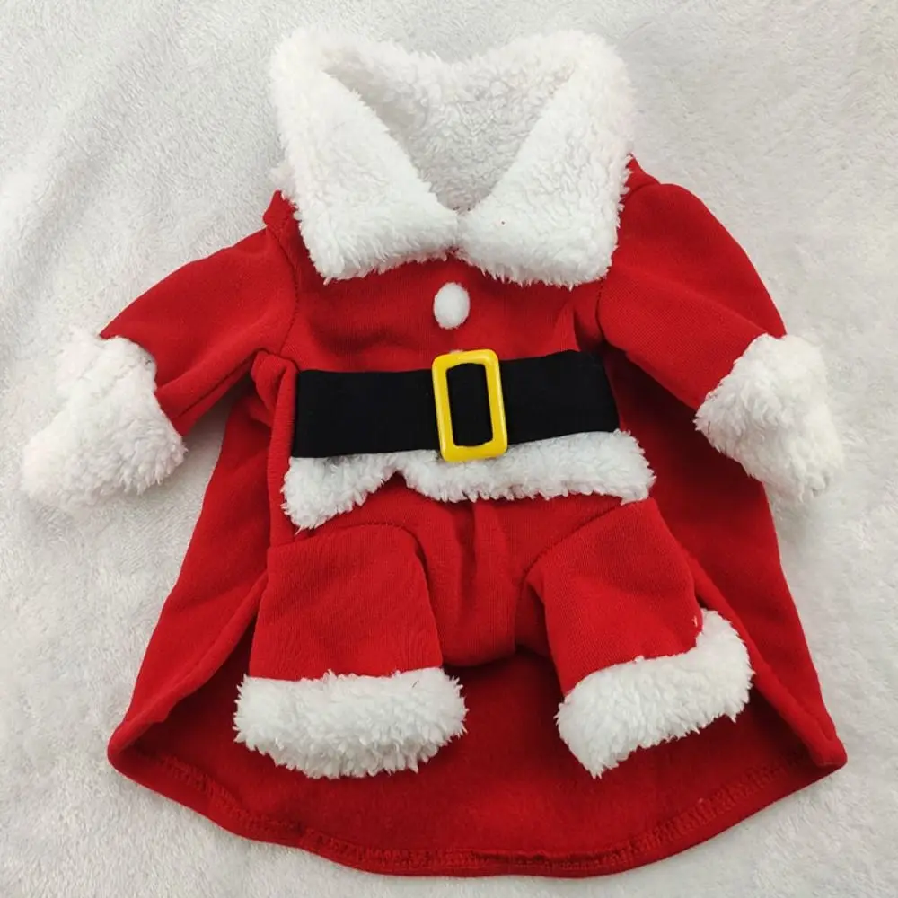 Pet Dog Christmas Clothes Santa Claus Dog Costume Winter Puppy Pet Cat Coat Jacket Dog Suit with Cap Warm Clothing For Dogs Cats