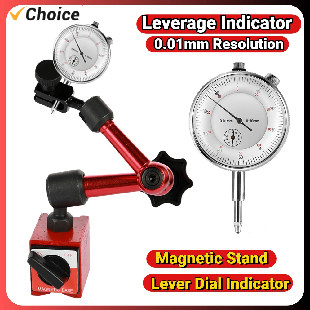 Dial Indicator Magnetic Holder Dial Bore Gauge Magnetic Stand Base Micrometer Measure Tools Hour Type Indicator Comparator Watch