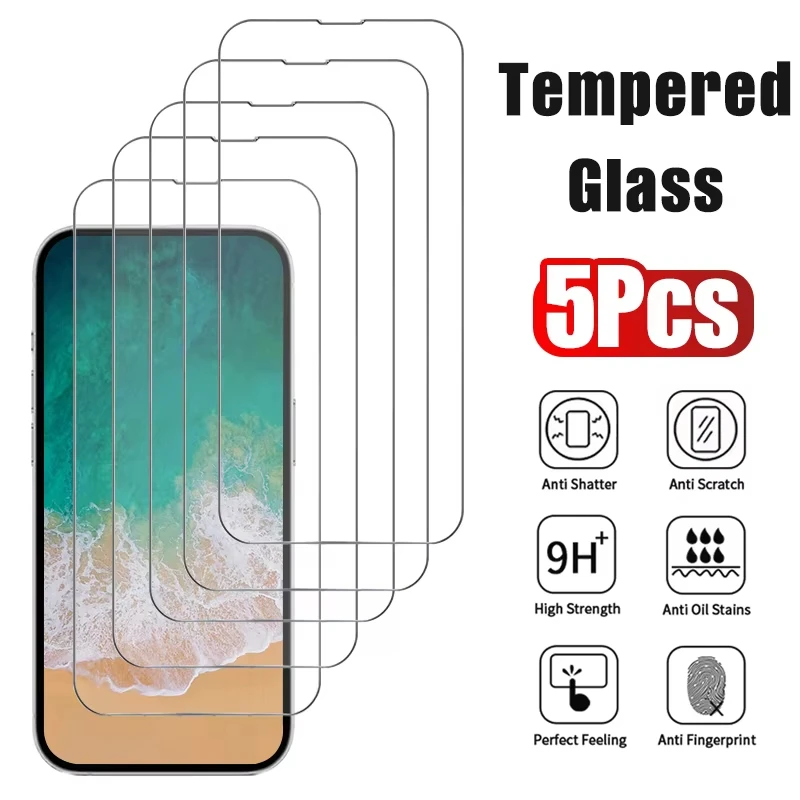 5PCS Tempered Glass…
