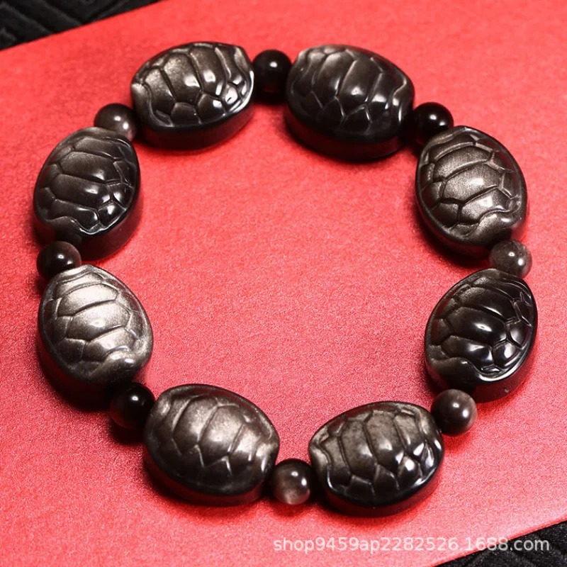 

Gold Pendant Back Cloud Accessory Black Obsidian Bead Bracelet