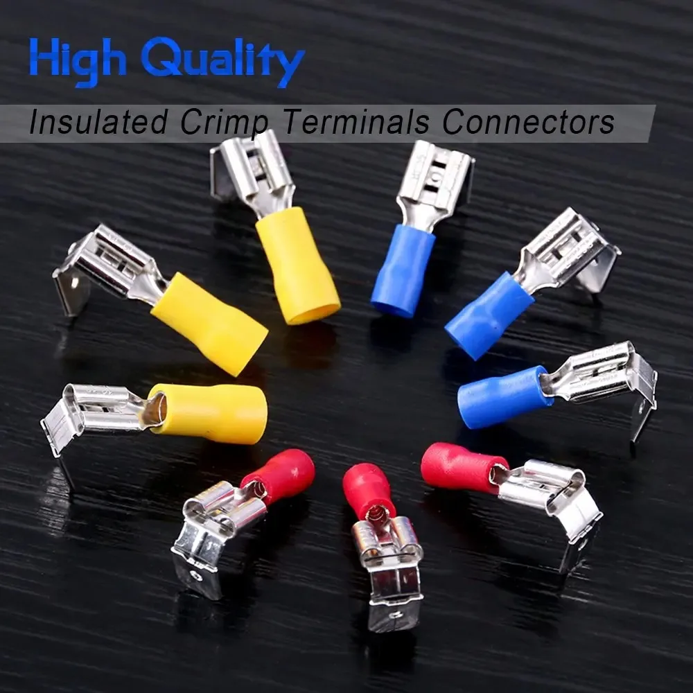 50/100 قطعة معزول شبه معزول أصبع الظهر المجرف موصلات قطع الاتصال السريع بعقب لصق أصبع تشكيلة مجموعة موصل
