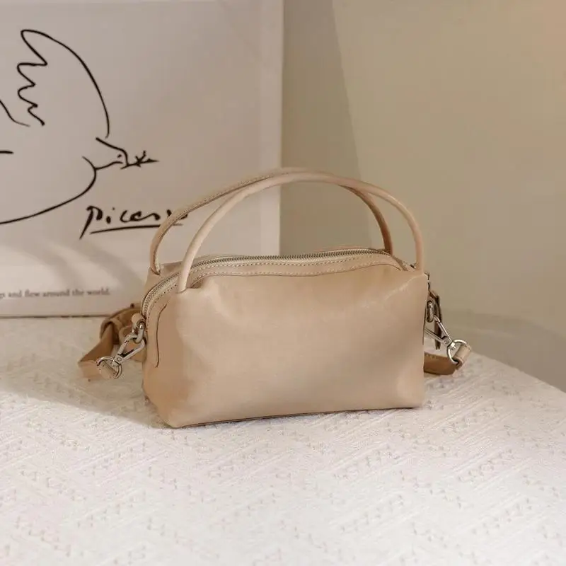 Lässige Designer-Handtasche aus weichem, echtem Leder, handgefertigt, kleine Damenhandtasche, Outdoor-Party, luxuriöse Umhängetasche aus echtem Rindsleder – Detail 16