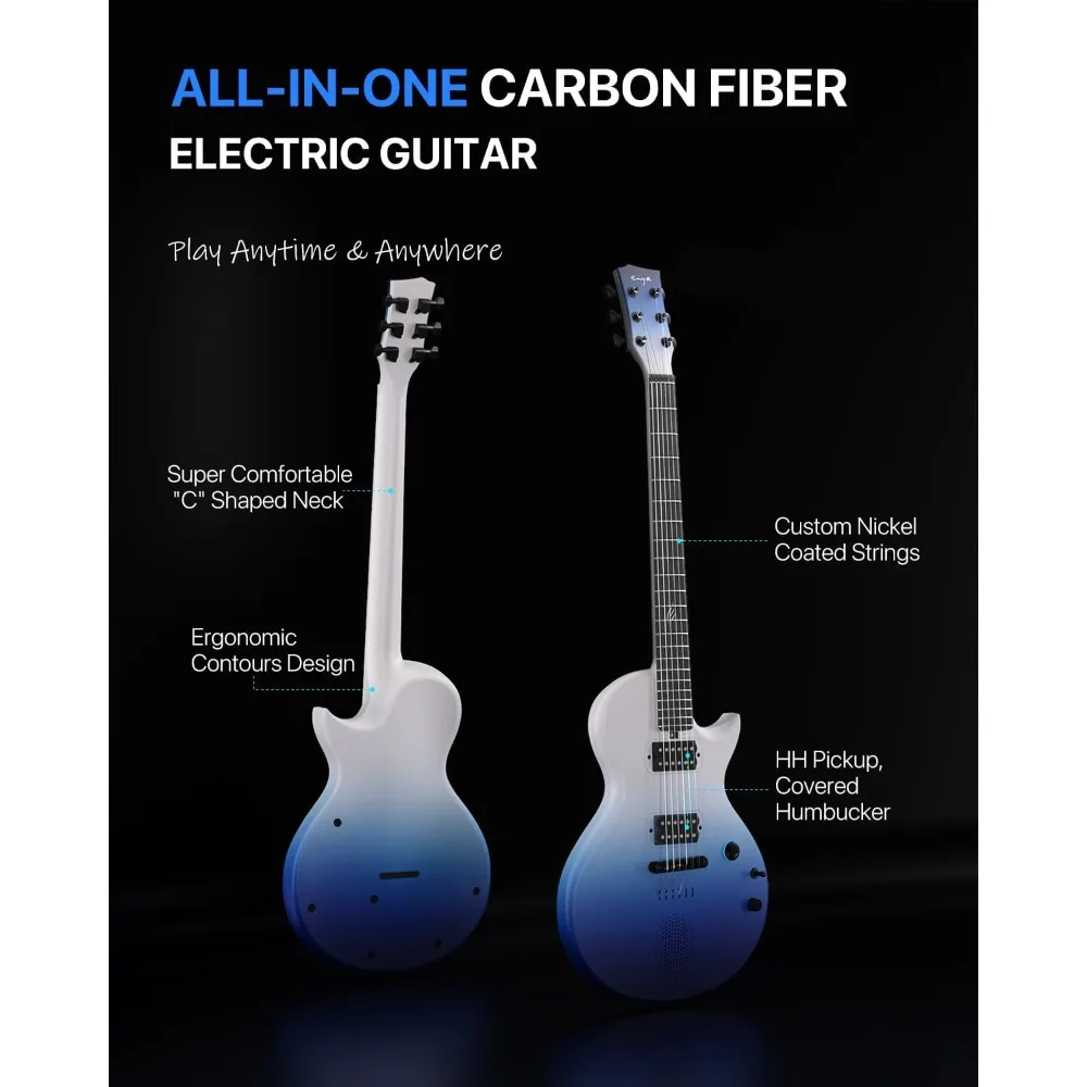 Enya Nova Go Sonic Electric Guitar  Smart Electric Carbon Fiber Guitarra with 10W Wireless Speaker, Onboard Presets, All-in-One