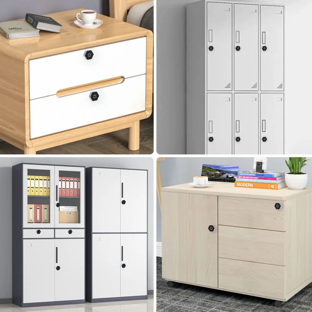 For Dubei Fingerprint Cabinet Lock Smart Keyless Security Drawer Electronic Padlock Zinc Alloy Home Office Storage Hardware