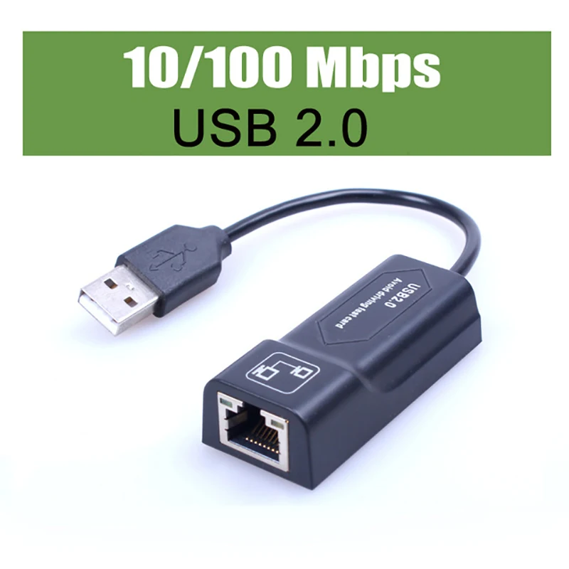 USB to RJ45 100Mbps Ethernet LAN Adapter External Network Card Compatible with Windows10/8/7 Macbook Laptop Desktop Driver-Free