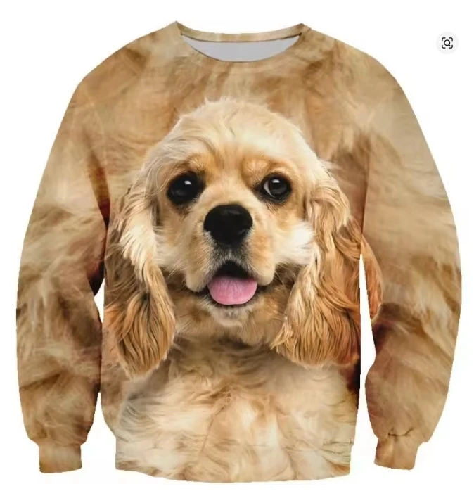 Cat Dog House 3D Print Hoodie Men Kids Oversized Long Sleeved Sweatshirt Sportswear Spring Autumn Fashion Round Neck Pullovers