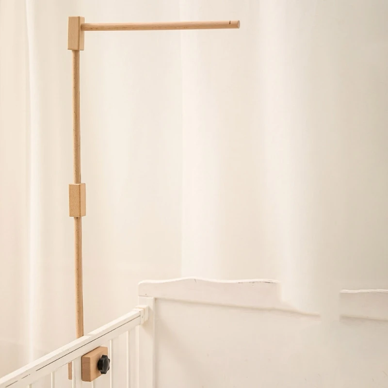 Suporte móvel para cama bebê, estrutura quadrada fácil instalação, estrutura estável, suporte campainha para