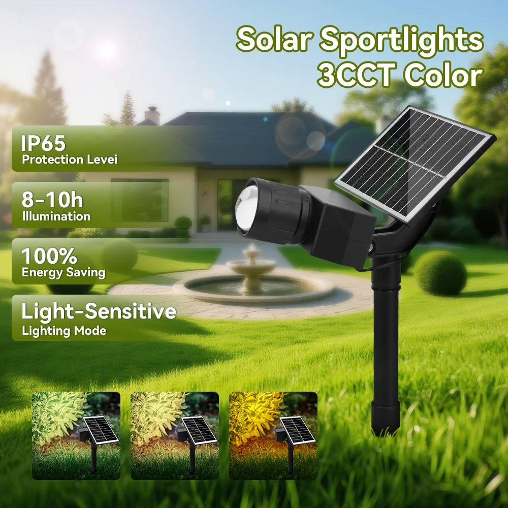 

3 шт., солнечные уличные фонари, теплый белый/холодный белый свет, дорожка, газонный светильник, водонепроницаемая садовая дорожка, подъездная дорога, задневное освещение