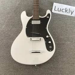 Ventures Johnny Ramone Mosrite Mark II White Electric Guitar Tune-A-Matic & Stop Tailpiece, Mini Humbucker Neck Pickup Guirars